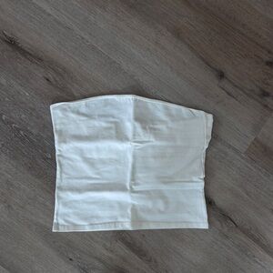 Reformation Cream Strapless Top